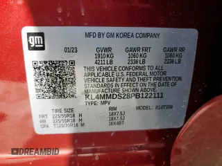 2023 Buick Encore GX Select with VIN KL4MMDS28PB122111, listed as a Copart auction lot 53974315 with 18,912 mi miles and Non repairable. Bid and sale history available at DreamBid. Image 14.