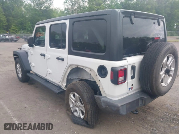 2018 Jeep Wrangler Unlimited Sport S with VIN 1C4HJXDG0JW324211, listed as a IAAI auction lot 42388525 with 79,278 mi miles and . Bid and sale history available at DreamBid. Image 3.