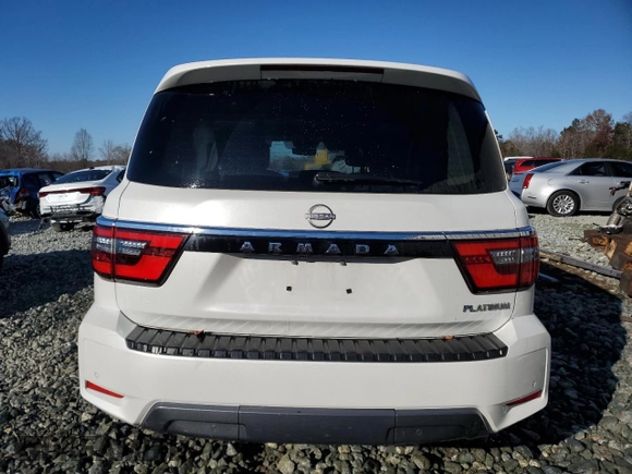2023 Nissan Armada Platinum with VIN JN8AY2DA6P9403115, listed as a Copart auction lot 83341654 with 33,264 mi miles and Salvage Title. Bid and sale history available at carsss.com. Image 6.