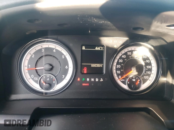 2018 Ram 1500 Express with VIN 3C6RR7KG5JG203194, listed as a Copart auction lot 81693864 with 88,636 mi miles and Salvage title. Bid and sale history available at DreamBid. Image 9.