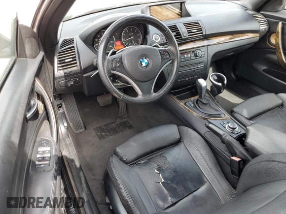 2011 BMW 1 Series 128i with VIN WBAUN1C55BVH83063, listed as a Copart auction lot 62858125 with Not provided miles and Clean title. Bid and sale history available at DreamBid. Image 8.