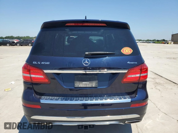 2019 Mercedes-Benz GLS 450 with VIN 4JGDF6EE6KB240051, listed as a Copart auction lot 58522094 with 29,795 mi miles and Salvage Title. Bid and sale history available at DreamBid. Image 6.