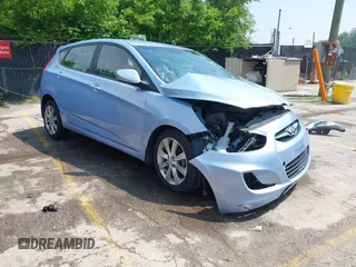 2012 Hyundai Accent SE with VIN KMHCU5AE0CU023411, listed as a IAAI auction lot 42418430 with 83,638 mi miles and . Bid and sale history available at DreamBid. Image 1.