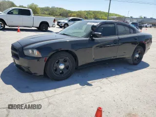 2014 Dodge Charger Police with VIN 2C3CDXAG3EH207883, listed as a Copart auction lot 52554715 with 153,109 mi miles and Salvage Title. Bid and sale history available at DreamBid. Image 1.
