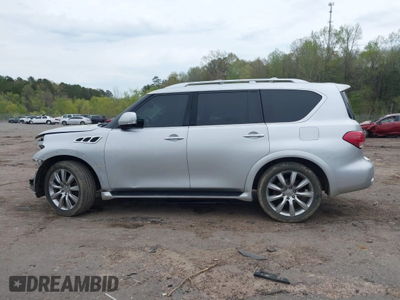 2012 Infiniti QX56 8-passenger with VIN JN8AZ2NC5C9317396, listed as a IAAI auction lot 41879874 with 233,064 mi miles. Bid and sale history available at carsss.com. Image 15.