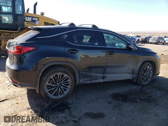 2022 Lexus RX with VIN 2T2HZMDA7NC313221, listed as a Copart auction lot 79806014 with 27,774 mi miles and Salvage Title. Bid and sale history available at carsss.com. Image 3.