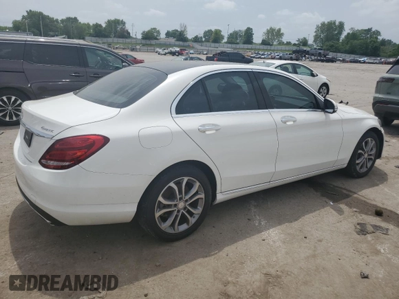 2015 Mercedes-Benz C 300 Luxury with VIN 55SWF4KB2FU093109, listed as a Copart auction lot 56883575 with 117,687 mi miles and Salvage title. Bid and sale history available at DreamBid. Image 3.