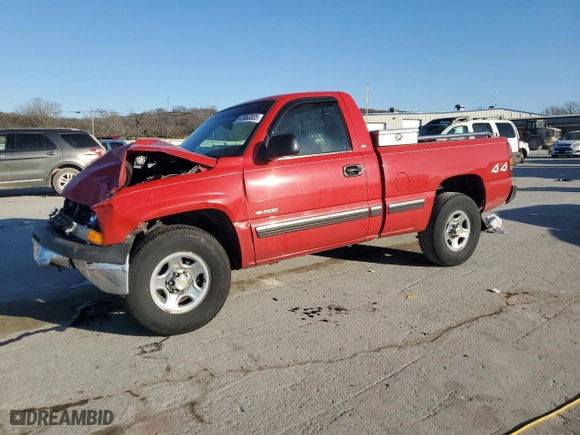 2000 Chevrolet Silverado 1500 with VIN 1GCEK14V8YZ191265, listed as a Copart auction lot 47653305 with 144,853 mi miles and Salvage Title. Bid and sale history available at carsss.com. Image 1.