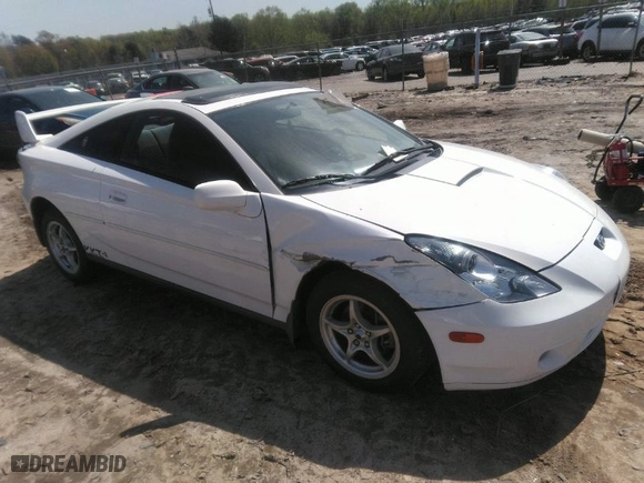 2001 Toyota Celica GT with VIN JTDDR32T910097930, listed as a IAAI auction lot 41904133 with 104,147 mi miles. Bid and sale history available at carsss.com. Image 1.