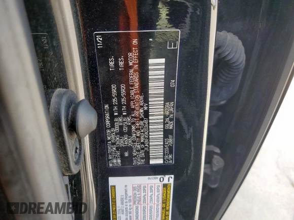 2022 Lexus RX 350L with VIN JTJHZKFA5N2036487, listed as a Copart auction lot 56998385 with 228,534 mi miles and Clean title. Bid and sale history available at DreamBid. Image 13.