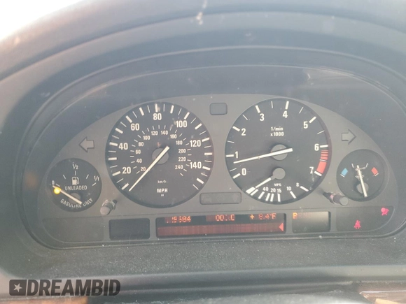 2000 BMW 5 Series 528iA with VIN WBADM6344YGU10582, listed as a Copart auction lot 77468634 with 0 mi miles and Salvage Title. Bid and sale history available at carsss.com. Image 9.