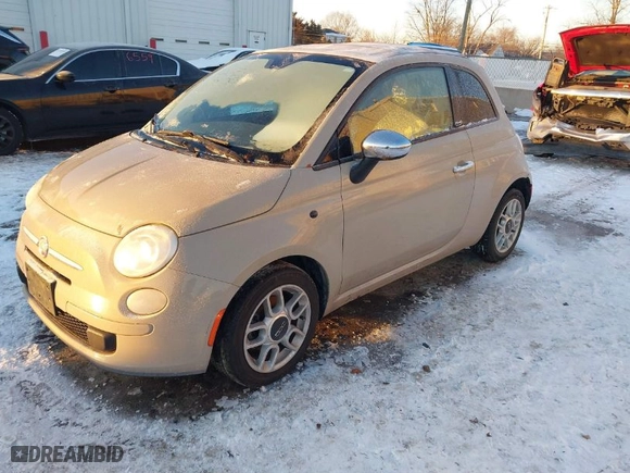 2012 FIAT 500 Pop with VIN 3C3CFFDR7CT181861, listed as a IAAI auction lot 41329821 with 108,287 mi miles. Bid and sale history available at carsss.com. Image 2.
