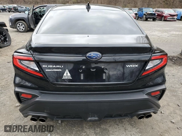 2023 Subaru WRX with VIN JF1VBAA65P9823639, listed as a Copart auction lot 65686875 with 21,990 mi miles and Salvage title. Bid and sale history available at DreamBid. Image 6.