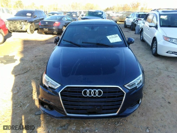 2017 Audi A3 Sedan Premium with VIN WAUAUGFF6H1037800, listed as a IAAI auction lot 41151469 with 53,752 mi miles. Bid and sale history available at carsss.com. Image 12.