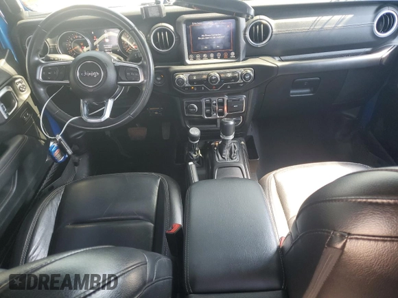 2020 Jeep Gladiator Overland with VIN 1C6HJTFG4LL162262, listed as a Copart auction lot 57261325 with 74,856 mi miles and Salvage title. Bid and sale history available at DreamBid. Image 8.