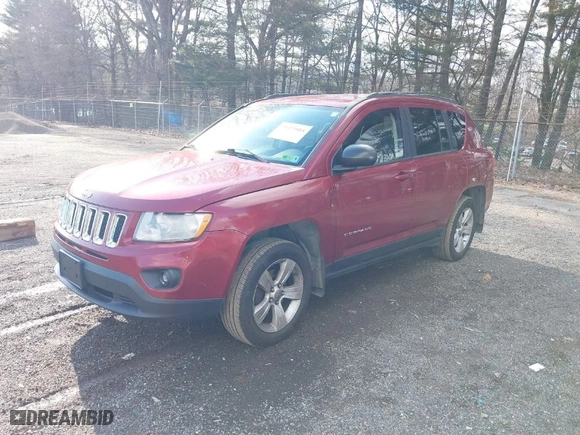 2012 Jeep Compass Latitude with VIN 1C4NJDEBXCD697985, listed as a IAAI auction lot 41653985 with 151,492 mi miles. Bid and sale history available at carsss.com. Image 2.