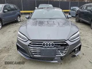 2018 Audi A5 Sportback Premium Plus with VIN WAUENCF53JA005570, listed as a Copart auction lot 45690585 with 104,364 mi miles and Salvage Title. Bid and sale history available at carsss.com. Image 5.