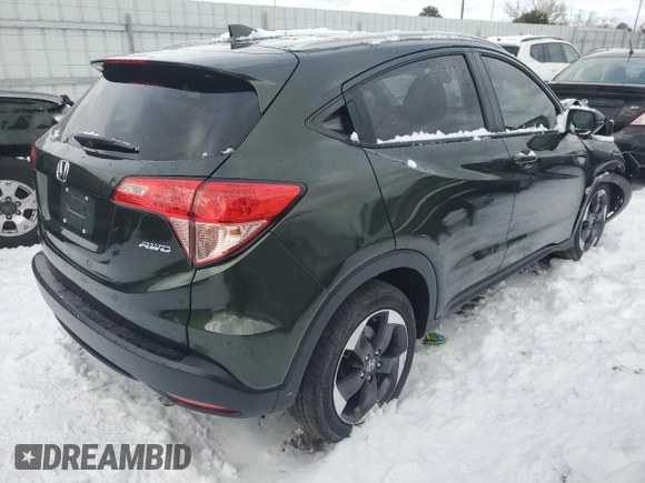2018 Honda HR-V EX-L with VIN 3CZRU6H70JM701159, listed as a Copart auction lot 87894095 with 28,972 mi miles and Salvage Title. Bid and sale history available at carsss.com. Image 3.