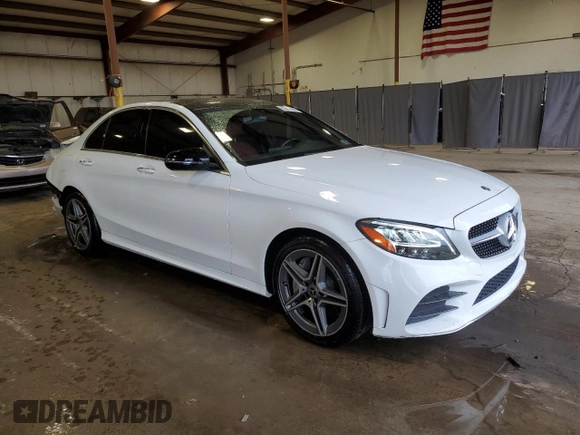 2019 Mercedes-Benz C 300 with VIN 55SWF8EB3KU314116, listed as a Copart auction lot 53444045 with 35,451 mi miles and Salvage Title. Bid and sale history available at DreamBid. Image 4.
