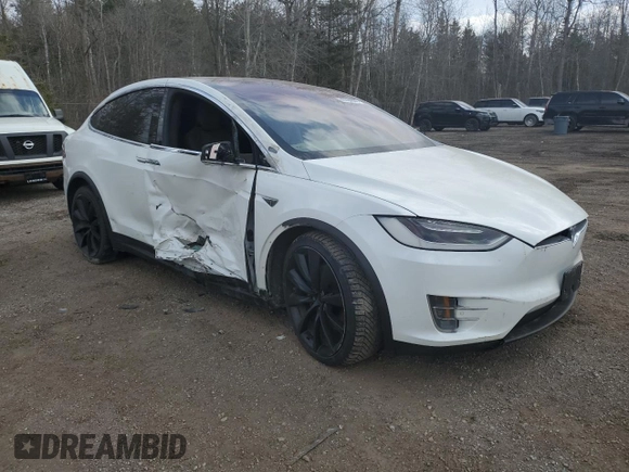 2016 Tesla Model X P90D with VIN 5YJXCAE48GF012383, listed as a Copart auction lot 49784895 with 0 mi miles and Salvage Title. Bid and sale history available at carsss.com. Image 4.