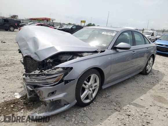 2016 Audi A6 Premium Plus with VIN WAUGFAFC0GN069558, listed as a Copart auction lot 57051425 with Not provided miles and Salvage title. Bid and sale history available at DreamBid. Image 1.