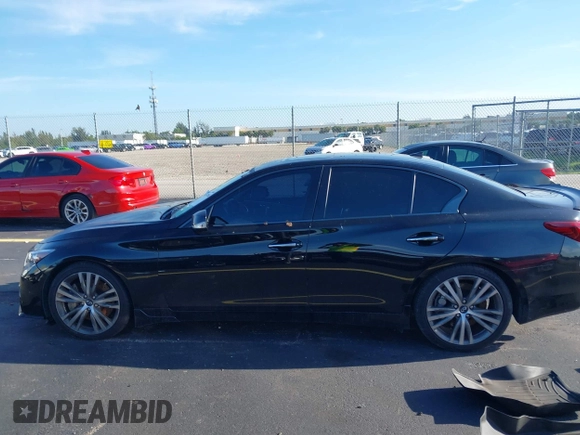 2019 Infiniti Q50 Luxe with VIN JN1EV7AP7KM516656, listed as a IAAI auction lot 42695766 with 100,206 mi miles and . Bid and sale history available at DreamBid. Image 14.