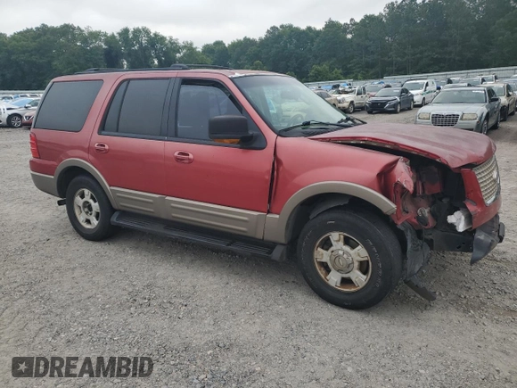 2003 Ford Expedition Eddie Bauer with VIN 1FMFU17L23LB34138, listed as a Copart auction lot 56246555 with 221,758 mi miles and Salvage title. Bid and sale history available at DreamBid. Image 4.