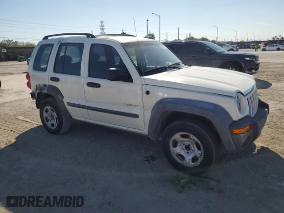 2004 Jeep Liberty Sport with VIN 1J4GK48K84W118848, listed as a Copart auction lot 43061675 with 116,406 mi miles and Salvage Title. Bid and sale history available at DreamBid. Image 4.