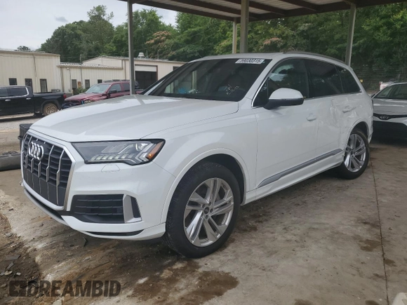 2023 Audi Q7 Premium z VIN WA1AXBF71PD030654, wystawiony jako Copart lot #59030315 z przebiegiem 30 926 mil mil oraz Szkoda całkowita • Salvage title. Historia ofert i sprzedaży dostępna na DreamBid. Obrazek 1.
