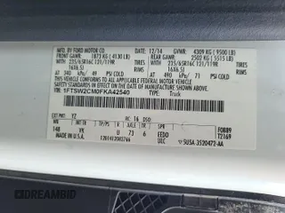 2015 Ford Transit with VIN 1FTSW2CM0FKA42540, listed as a IAAI auction lot 42843845 with 161,360 mi miles and . Bid and sale history available at DreamBid. Image 32.