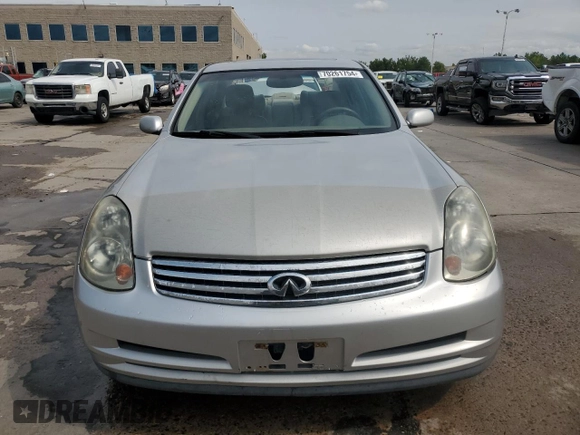 2004 Infiniti G35 w/Leather with VIN JNKCV51F74M704563, listed as a Copart auction lot 70261754 with 160,733 mi miles and Salvage Title. Bid and sale history available at DreamBid. Image 5.