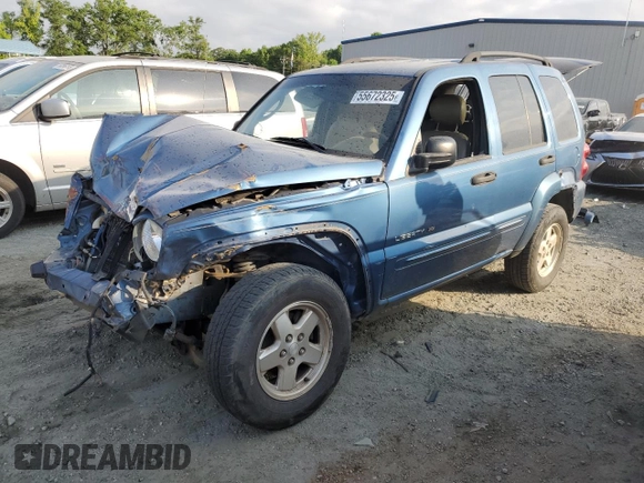 2003 Jeep Liberty Limited with VIN 1J4GK58K53W658792, listed as a Copart auction lot 55672325 with 224,489 mi miles and Salvage title. Bid and sale history available at DreamBid. Image 1.