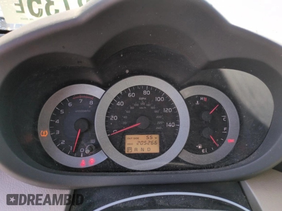 2007 Toyota RAV4 with VIN JTMZK35V275009626, listed as a Copart auction lot 52982735 with 205,266 mi miles and Salvage Title. Bid and sale history available at carsss.com. Image 9.