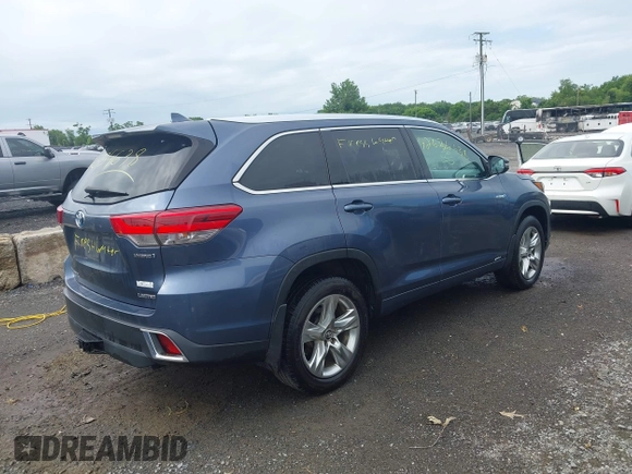 2019 Toyota Highlander Hybrid Limited with VIN 5TDDGRFH9KS062723, listed as a IAAI auction lot 42634638 with 142,875 mi miles and . Bid and sale history available at DreamBid. Image 4.