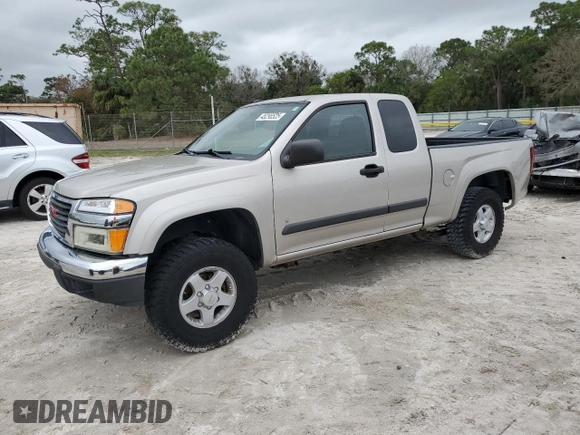 2008 GMC Canyon SLE1 with VIN 1GTDT19E288142621, listed as a Copart auction lot 45295525 with 165,117 mi miles and Salvage Title. Bid and sale history available at carsss.com. Image 1.