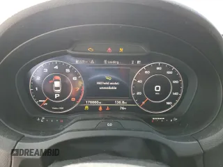 2017 Audi A3 Sedan Premium Plus with VIN WAUJ8GFF7H1006110, listed as a Copart auction lot 57037504 with 176,660 mi miles and Salvage Title. Bid and sale history available at carsss.com. Image 9.