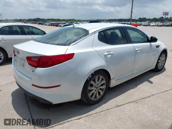 2015 Kia Optima LX with VIN KNAGM4A76F5620706, listed as a IAAI auction lot 42534268 with 191,405 mi miles and . Bid and sale history available at DreamBid. Image 4.