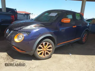 2015 Nissan Juke S with VIN JN8AF5MR1FT512368, listed as a IAAI auction lot 42101593 with 82,849 mi miles and . Bid and sale history available at DreamBid. Image 2.