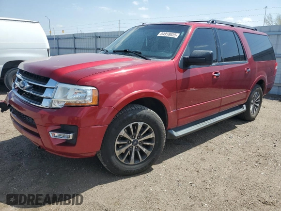 2016 Ford Expedition Max XLT with VIN 1FMJK1JT6GEF15185, listed as a Copart auction lot 54918025 with 166,027 mi miles and Salvage title. Bid and sale history available at DreamBid. Image 1.
