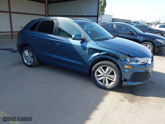 2018 Audi Q3 Premium with VIN WA1BCCFS0JR004485, listed as a IAAI auction lot 41944754 with 63,177 mi miles. Bid and sale history available at carsss.com. Image 1.