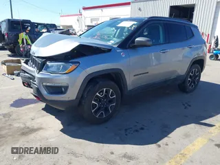 2020 Jeep Compass Trailhawk with VIN 3C4NJDDB1LT202889, listed as a IAAI auction lot 41866115 with 108,227 mi miles and . Bid and sale history available at carsss.com. Image 2.