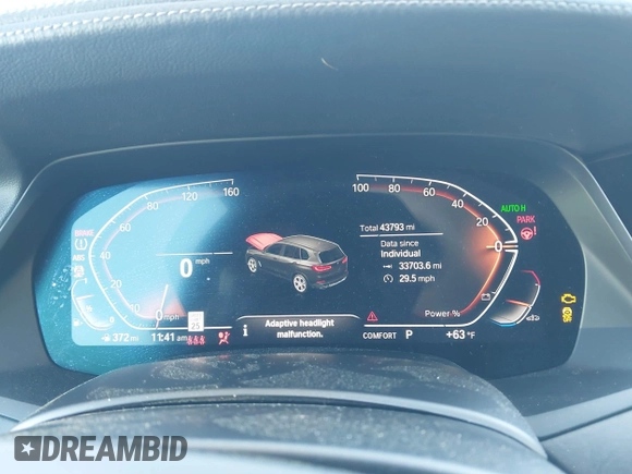 2022 BMW X5 sDrive40i with VIN 5UXCR4C05N9L37464, listed as a IAAI auction lot 41891016 with 43,793 mi miles and . Bid and sale history available at DreamBid. Image 7.