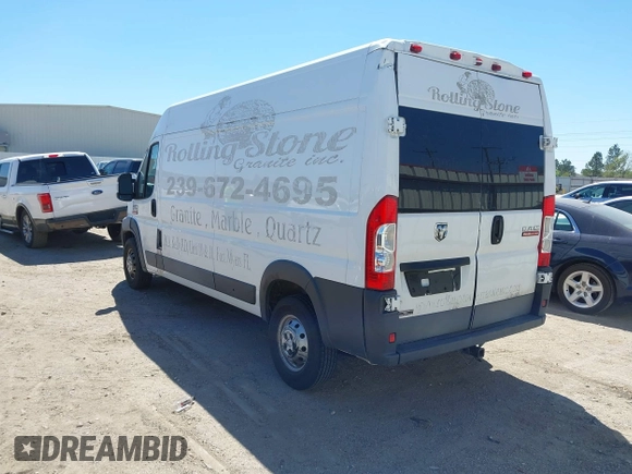 2017 Ram ProMaster Cargo with VIN 3C6TRVDGXHE539159, listed as a IAAI auction lot 41848586 with 263,092 mi miles and . Bid and sale history available at carsss.com. Image 3.
