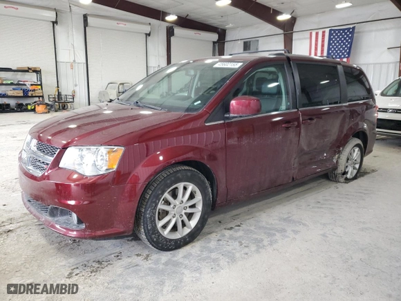 2018 Dodge Grand Caravan SXT with VIN 2C4RDGCG7JR207439, listed as a Copart auction lot 45602155 with 75,605 mi miles and Salvage Title. Bid and sale history available at carsss.com. Image 1.