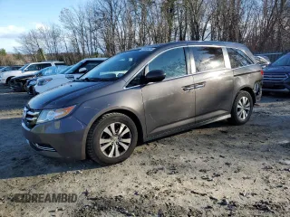 2014 Honda Odyssey EX-L with VIN 5FNRL5H66EB059115, listed as a Copart auction lot 81055334 with 173,410 mi miles and Salvage Title. Bid and sale history available at DreamBid. Image 1.