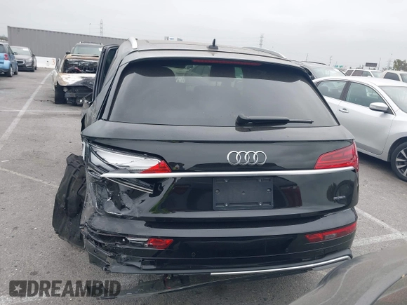 2023 Audi Q5 Premium with VIN WA1ABAFY2P2069296, listed as a IAAI auction lot 42366203 with 14,808 mi miles and . Bid and sale history available at DreamBid. Image 16.