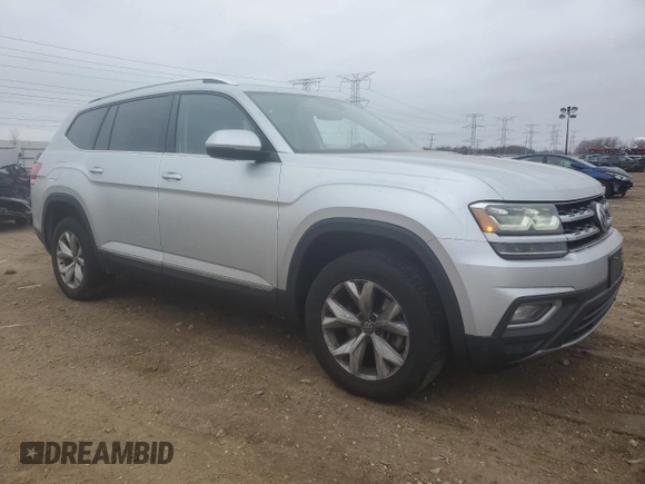 2018 Volkswagen Atlas 3.6L V6 SEL with VIN 1V2MR2CA4JC503035, listed as a Copart auction lot 43188685 with 106,606 mi miles and Salvage Title. Bid and sale history available at carsss.com. Image 4.