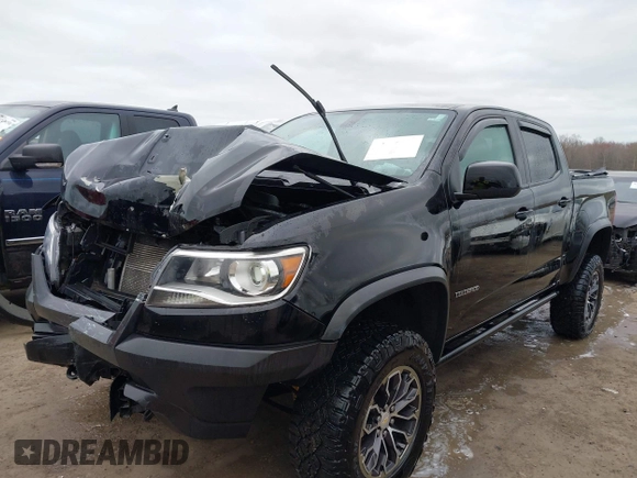 2018 Chevrolet Colorado 4WD ZR2 with VIN 1GCGTEEN9J1173647, listed as a IAAI auction lot 42016015 with 102,041 mi miles. Bid and sale history available at carsss.com. Image 2.