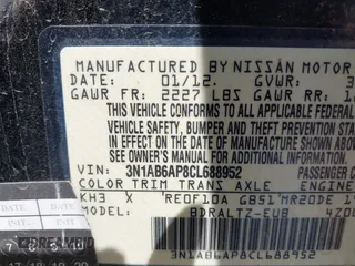 2012 Nissan Sentra SR with VIN 3N1AB6AP8CL688952, listed as a IAAI auction lot 42163620 with 151,282 mi miles and . Bid and sale history available at DreamBid. Image 9.