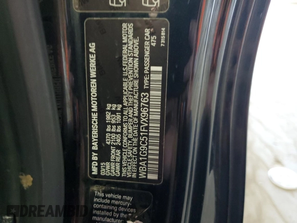 2015 BMW 2 Series 228i xDrive with VIN WBA1G9C51FVX96763, listed as a Copart auction lot 69091454 with 100,816 mi miles and Salvage Title. Bid and sale history available at DreamBid. Image 13.